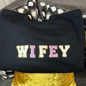 women’s custom wifey sweatshirt